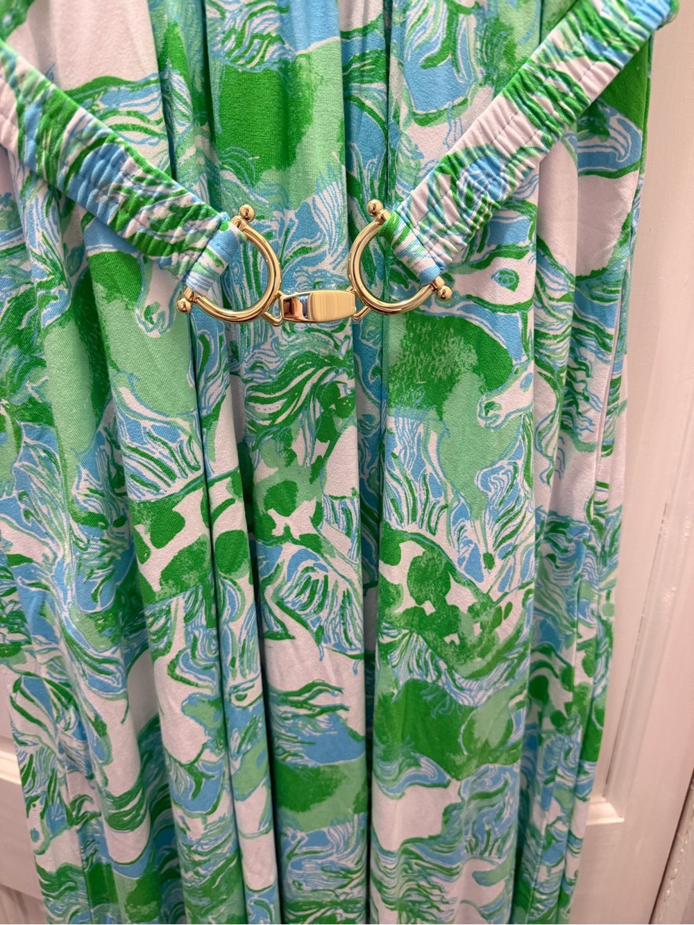 NWT LILLY PULITZER COLMAN MIDI DRESS SIZE 8 CAPRI BLUE GALLOPING GALS - Picture 4 of 12
